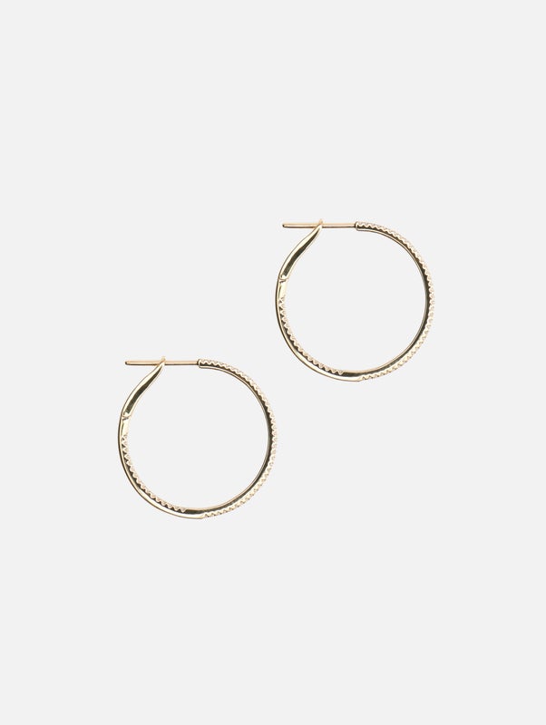 1 Pave Diamond Hoops