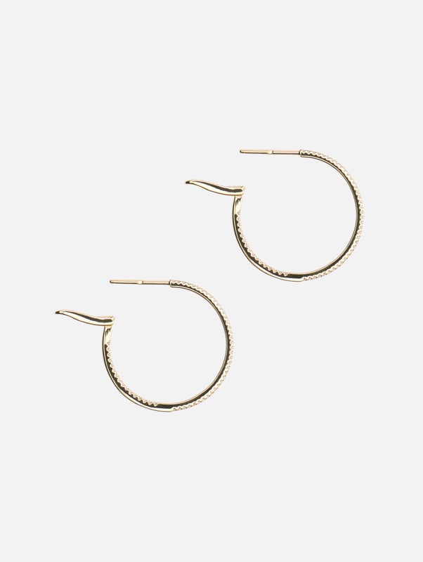 1 Pave Diamond Hoops