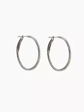 1 Pave Diamond Hoops