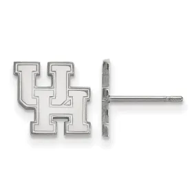 10k White Gold University of Houston XS (Tiny) Post Earrings