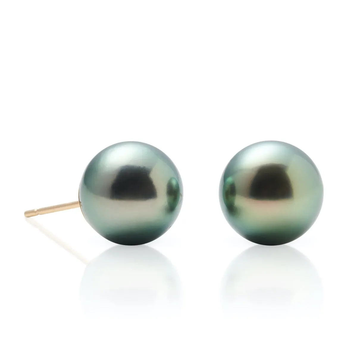 12mm Gray Tahitian Pearl Earrings