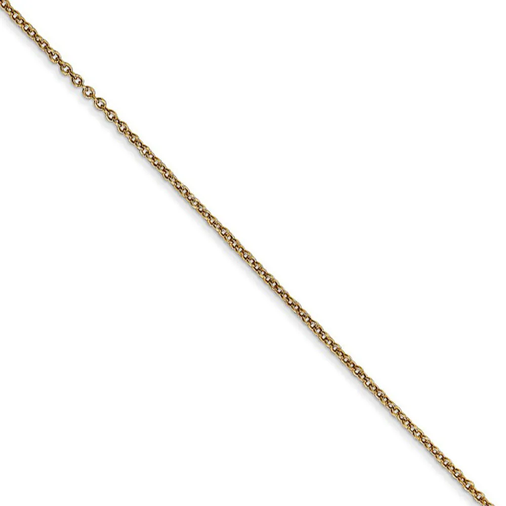 14k Yellow Gold, Alumni Small Elongated Number 54 Necklace