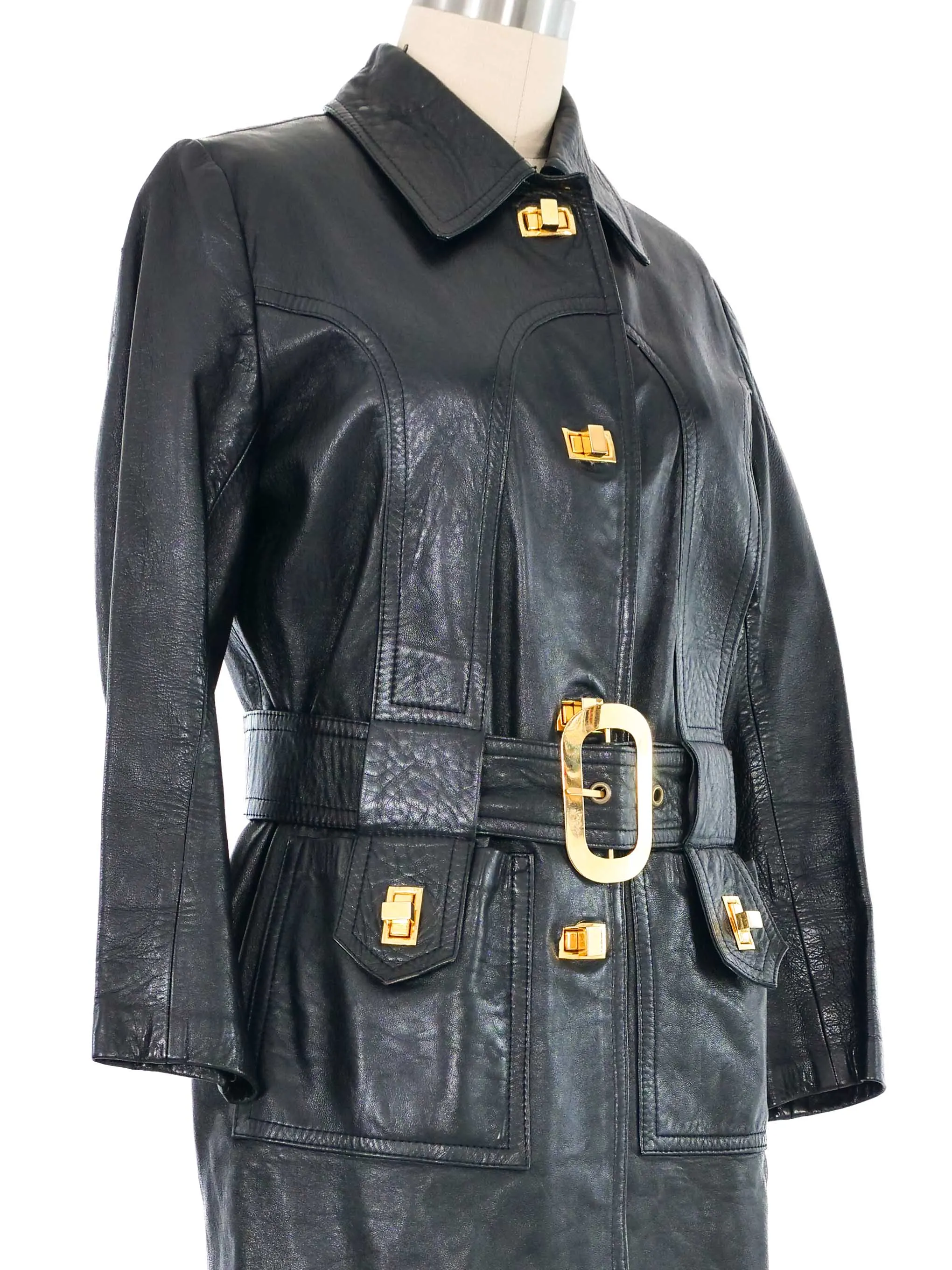 1970s Turnlock Leather Jacket