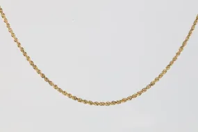 30 14k Yellow Gold Twisted Rope Chain Necklace (7.03g.)