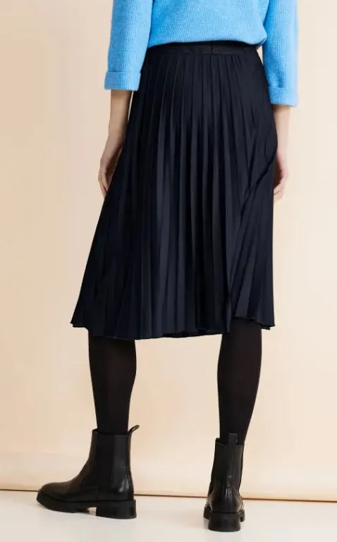 361428- Pleated Navy Skirt - Street One