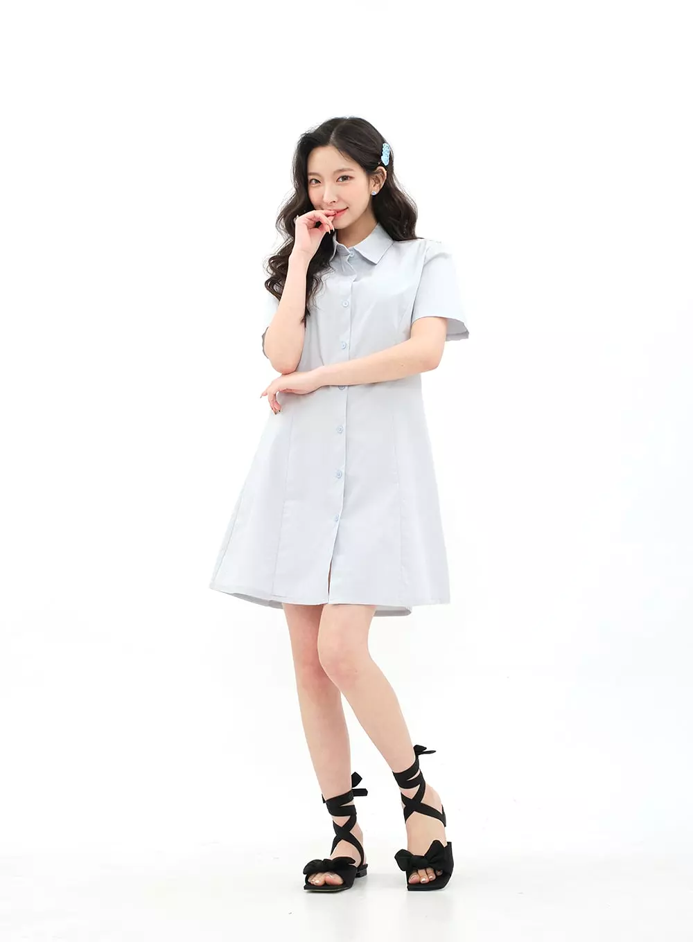 A-line Mini Shirt Dress BA11