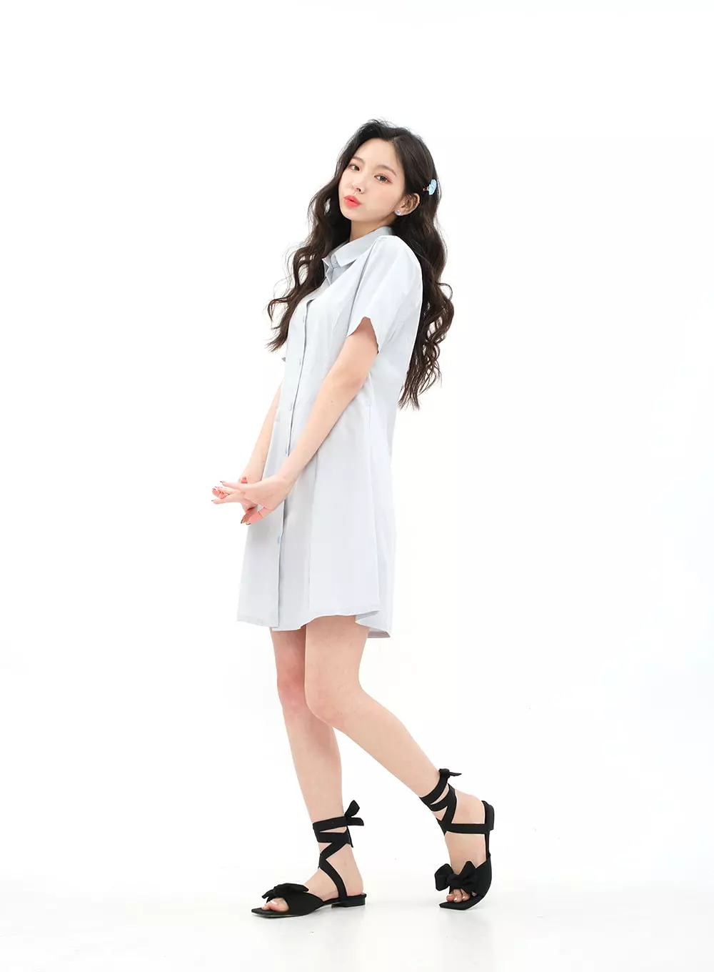 A-line Mini Shirt Dress BA11