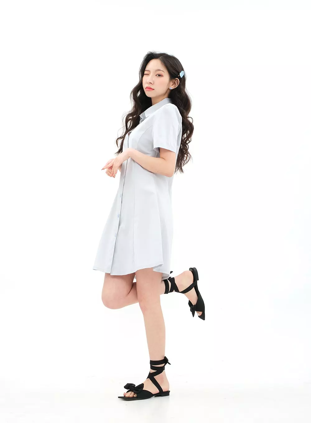 A-line Mini Shirt Dress BA11