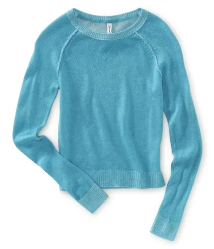 Aeropostale Womens Ls Raglan Crew Knit Sweater