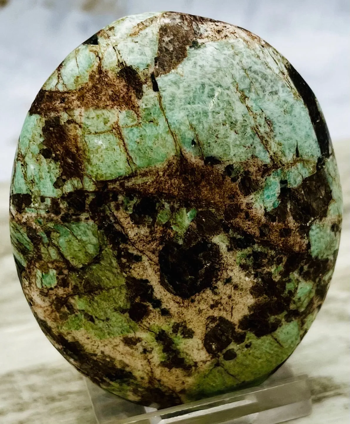 Amazonite Palm Stone