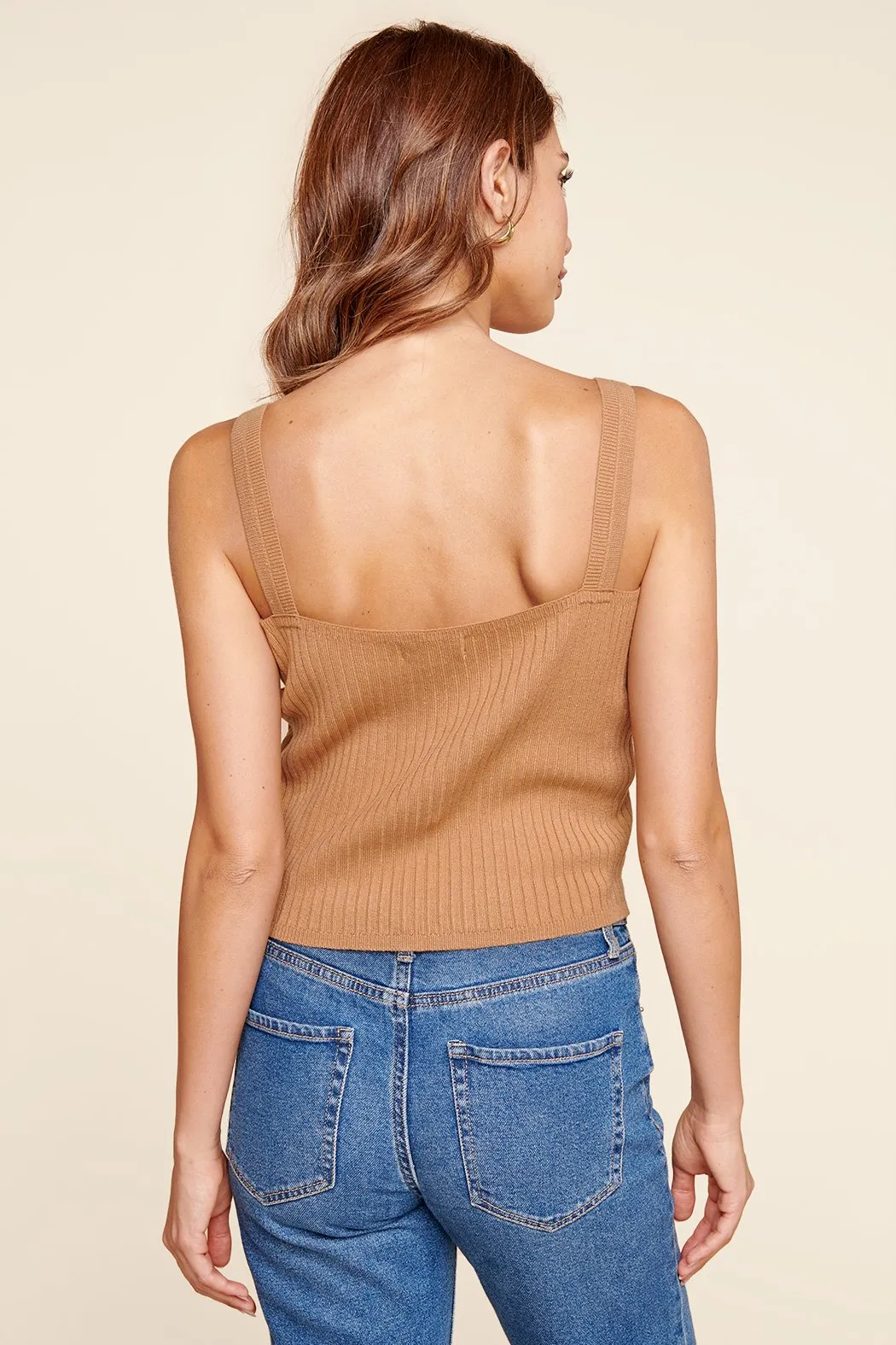 Araceli Ribbed Sweater Tank Top