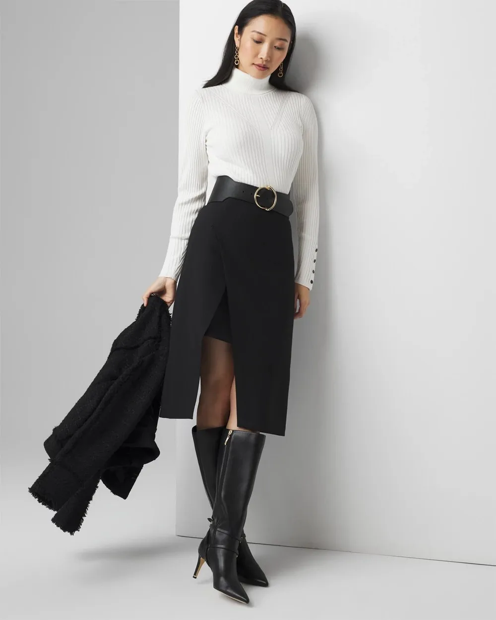 Asymmetrical Pencil Skirt