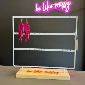 Be like missy branded earring display