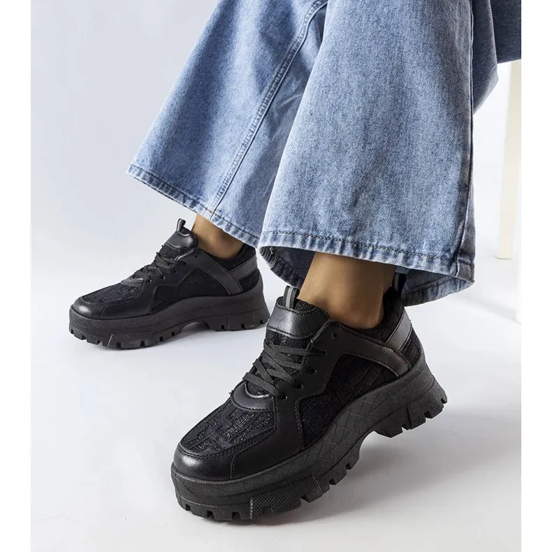 Black chunky sneakers from Brunswick