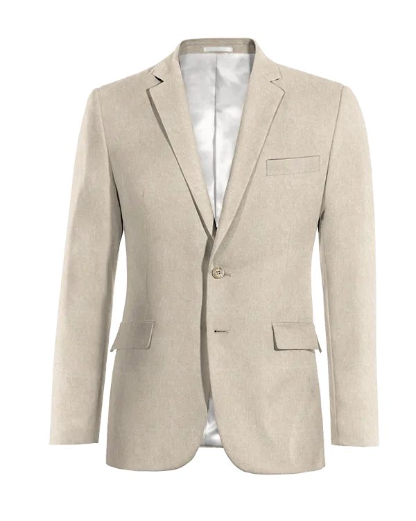  Blazer beige de lino slim fit