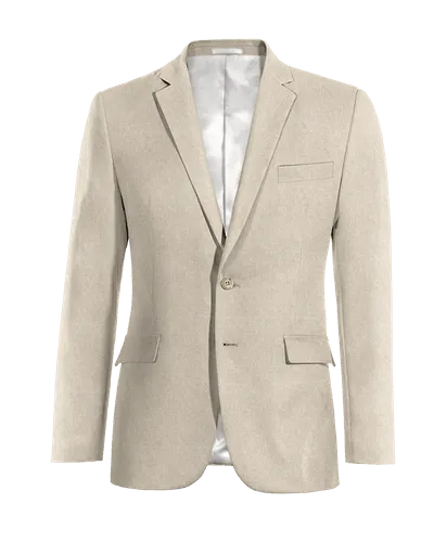  Blazer beige de lino slim fit