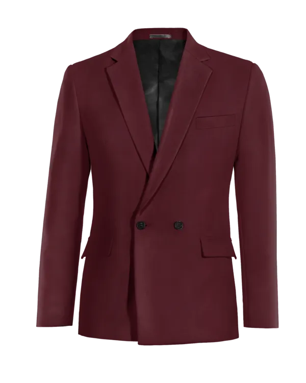  Blazer cruzada burdeos slim fit