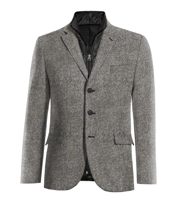  Blazer gris claro de donegal tweed edición limitada de 3 botones