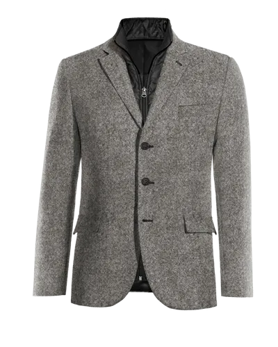  Blazer gris claro de donegal tweed edición limitada de 3 botones