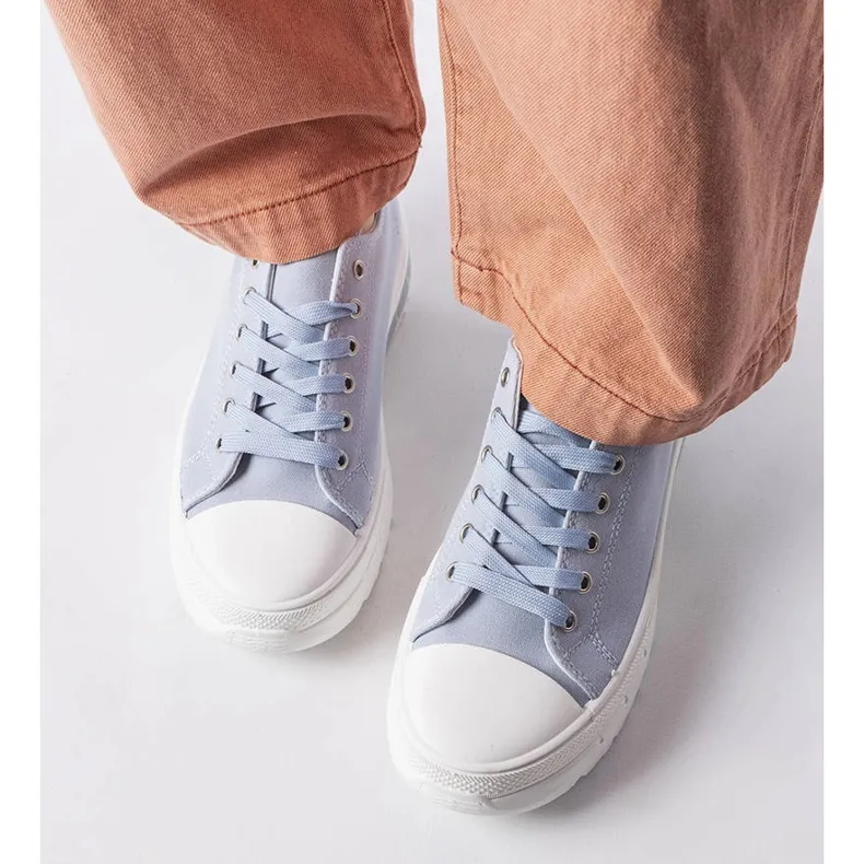 BM Hawthorne blue platform sneakers