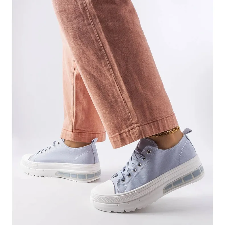 BM Hawthorne blue platform sneakers