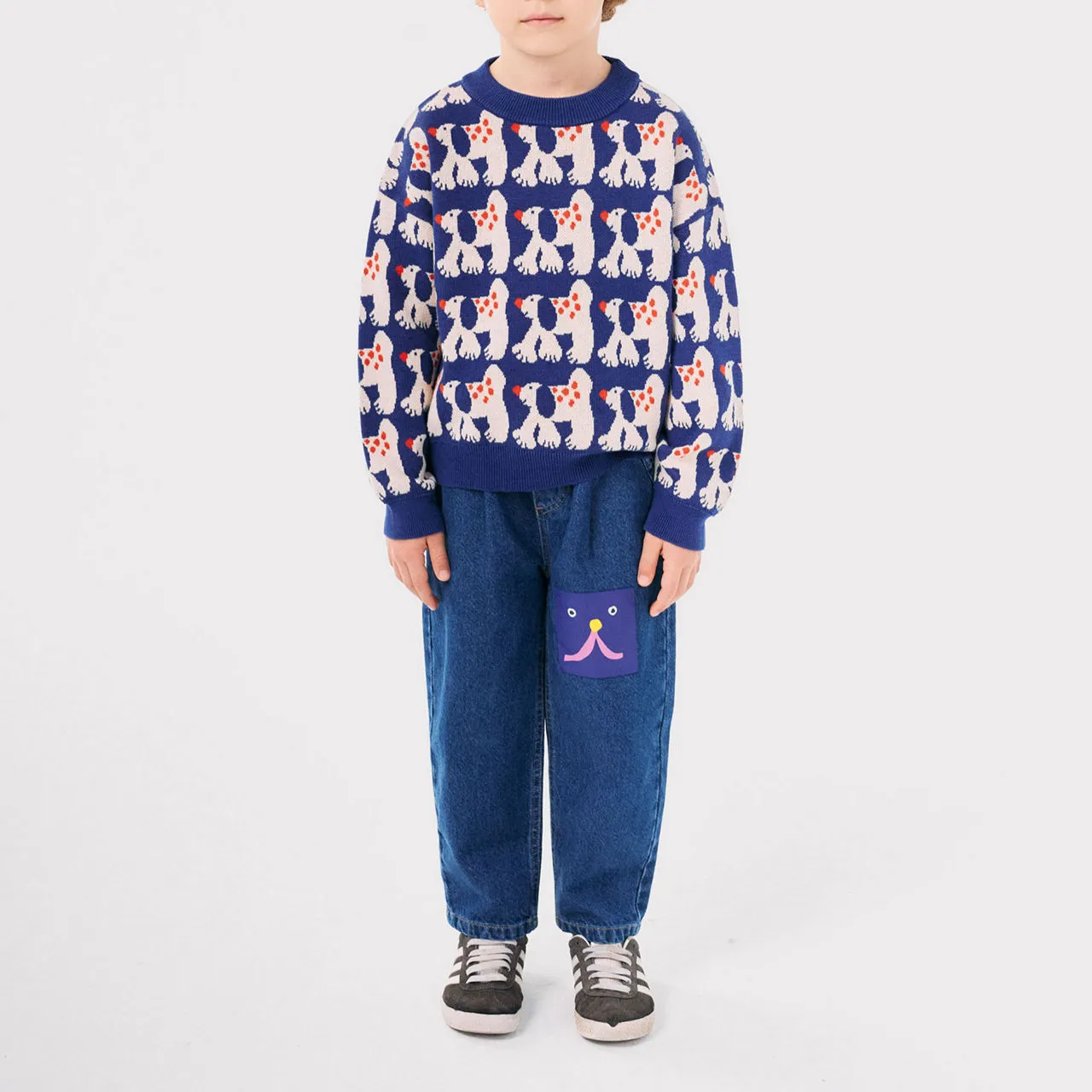 BOBO CHOSES Fairy Dog Logo Sweater - Blue