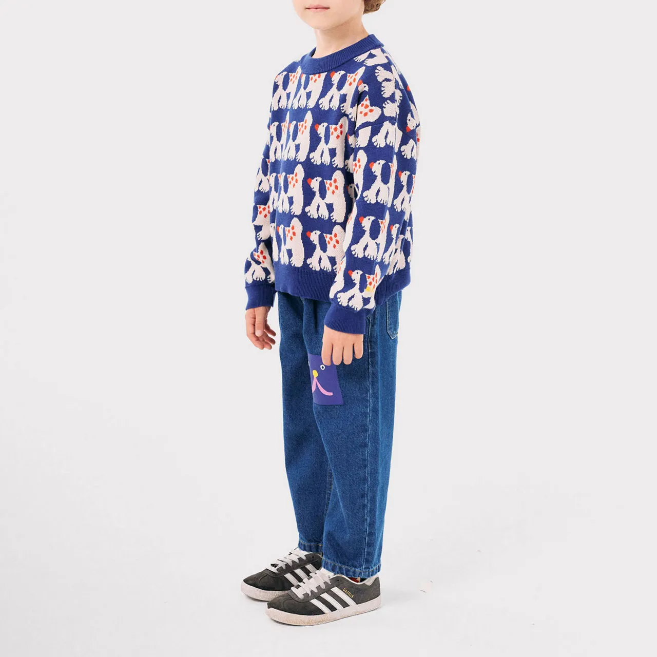 BOBO CHOSES Fairy Dog Logo Sweater - Blue