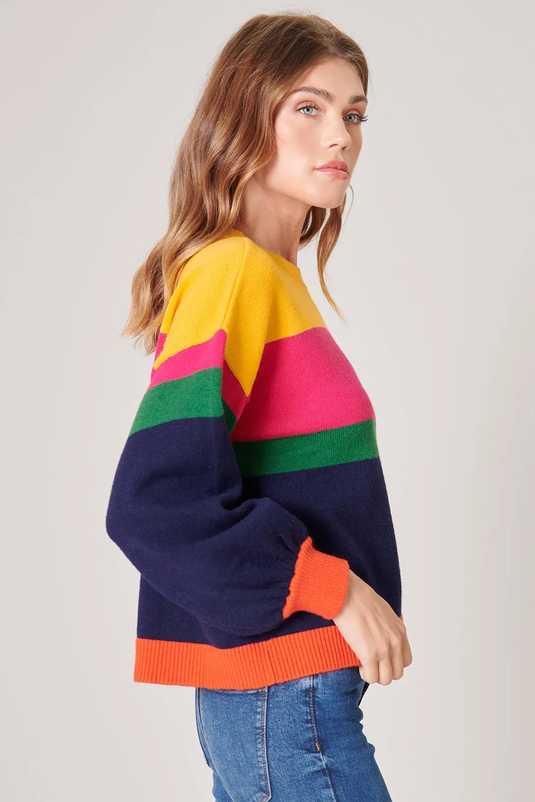 Brianne Color Block Oversized Sweater