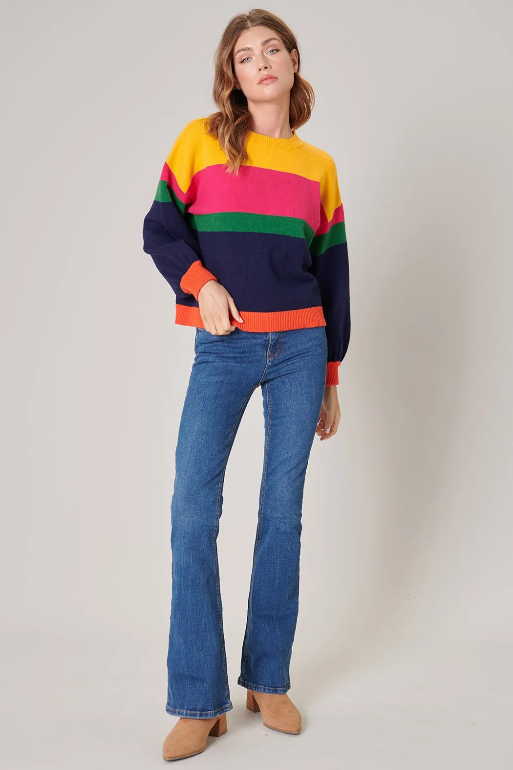 Brianne Color Block Oversized Sweater