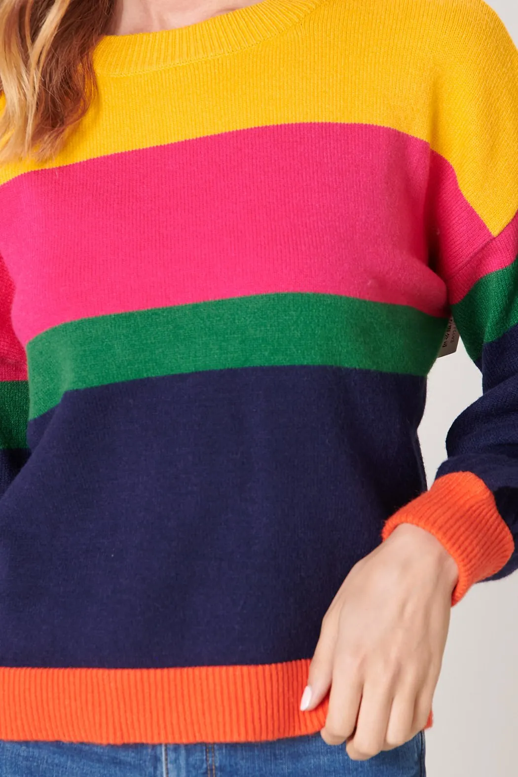 Brianne Color Block Oversized Sweater