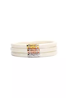 BUDHAGIRL Three Kings All Weather Bangles in Ivory