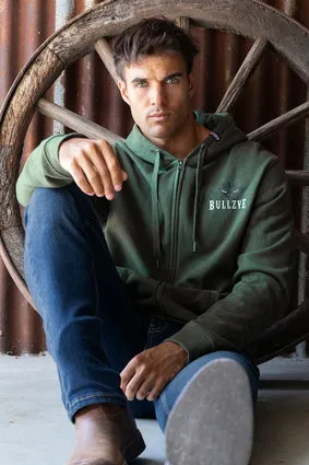 BULLZYE MENS DAN ZIP UP HOODIE - GREEN