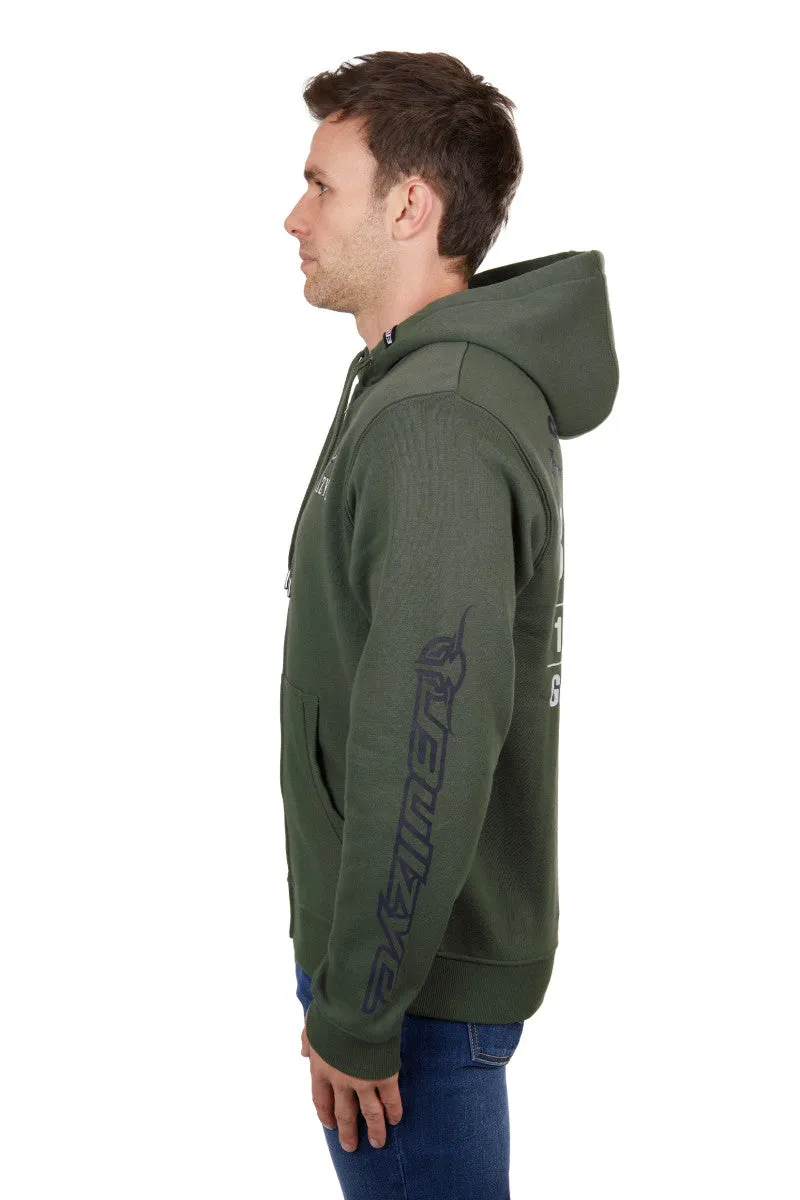 BULLZYE MENS DAN ZIP UP HOODIE - GREEN