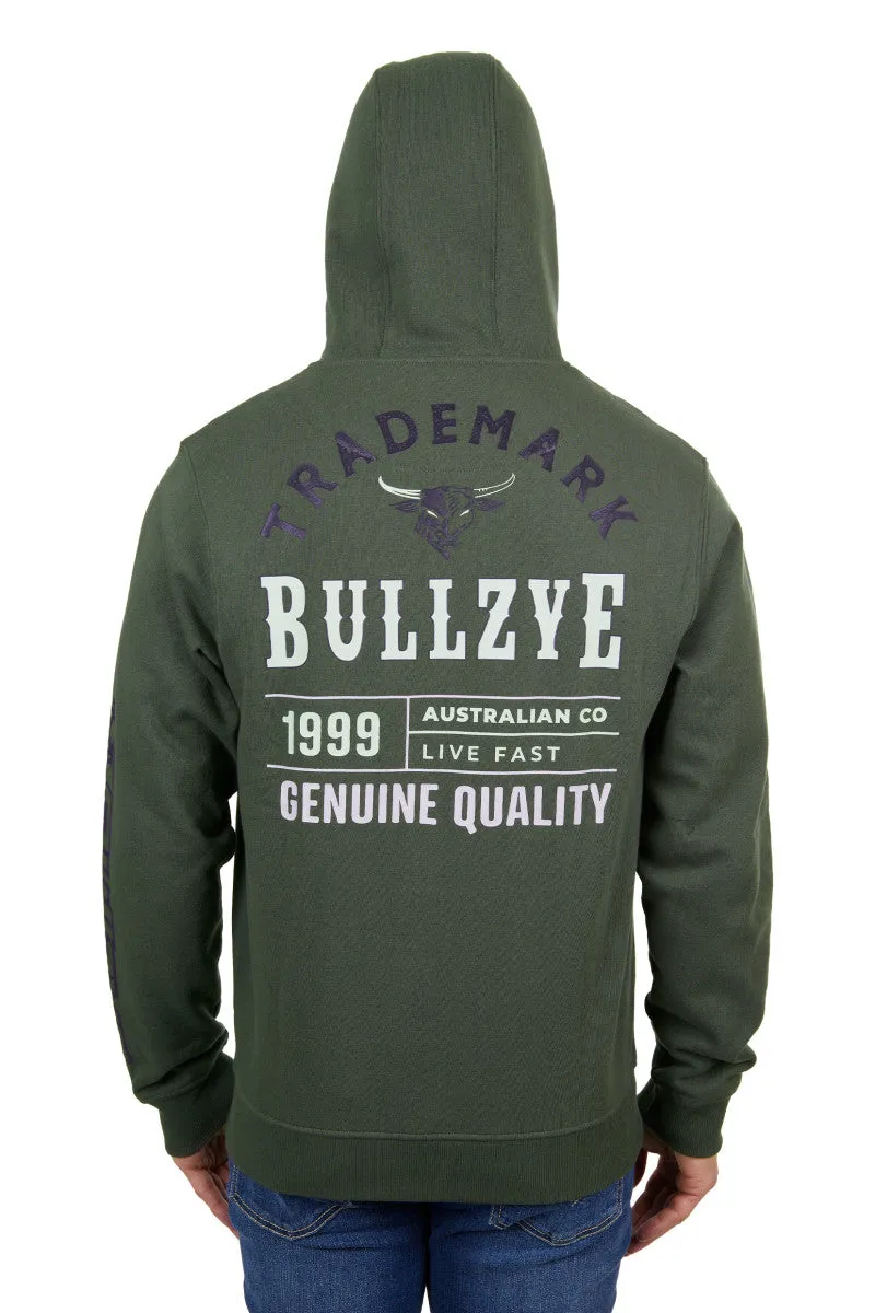 BULLZYE MENS DAN ZIP UP HOODIE - GREEN