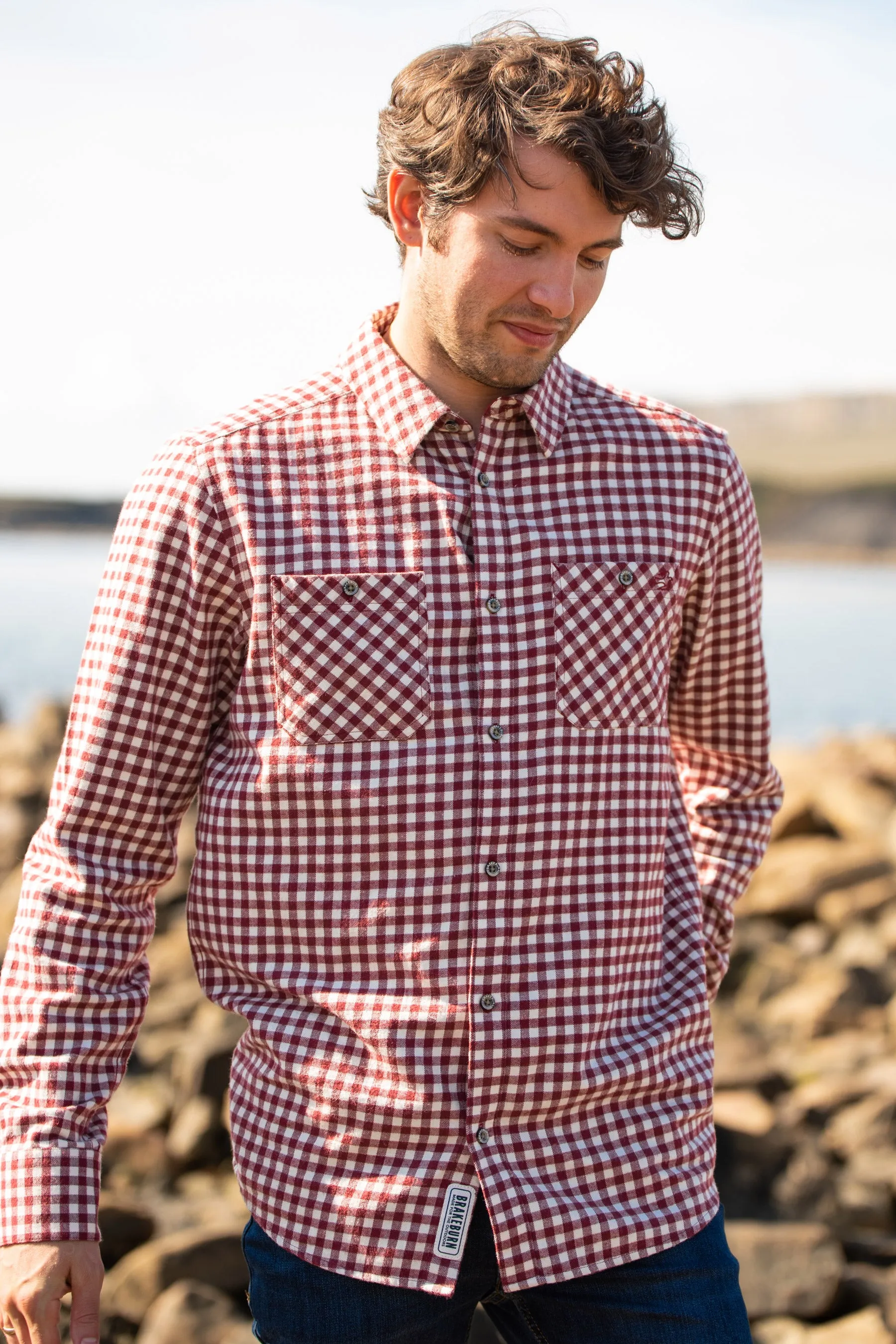 Burgundy Gingham Shirt