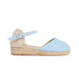 Canvas Espadrille in Blue Gingham