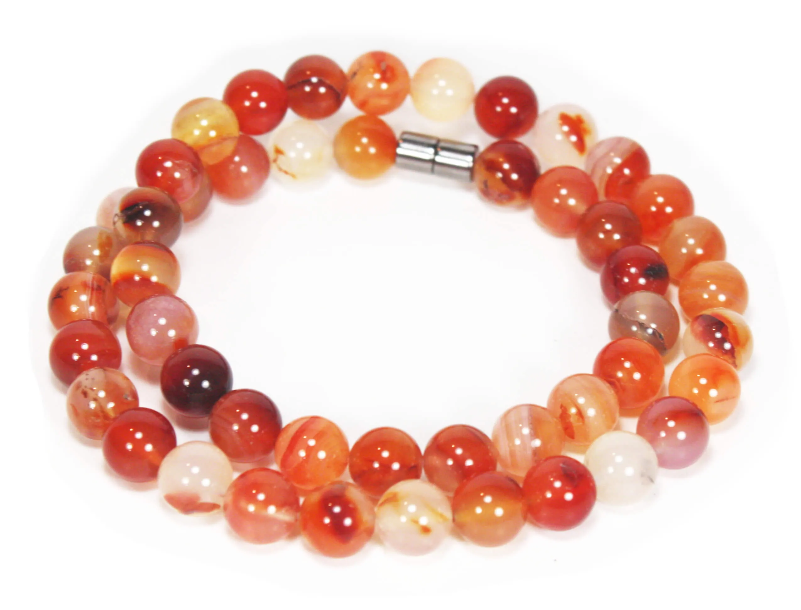 Carnelian Necklace (10mm Medium Beads)