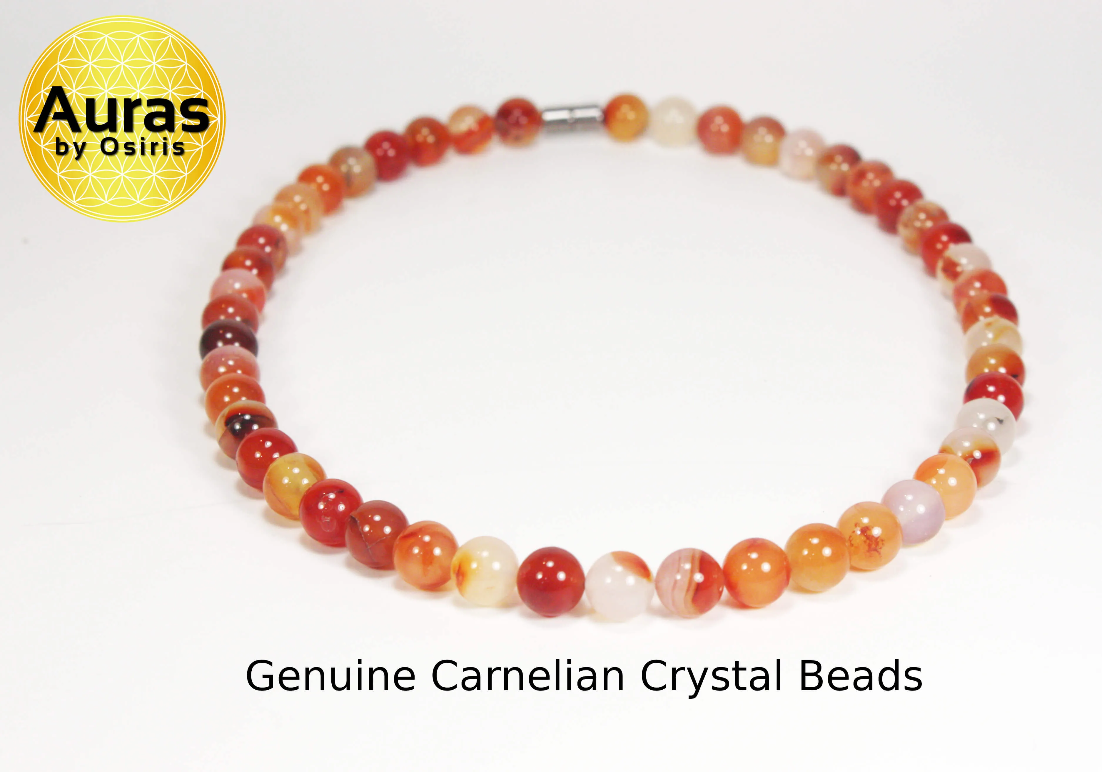 Carnelian Necklace (10mm Medium Beads)