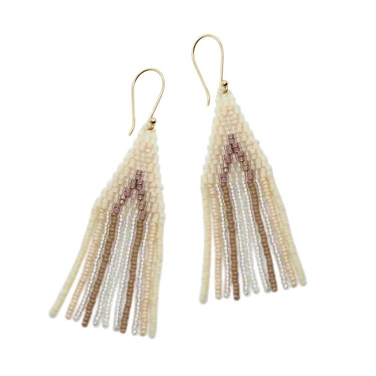 Chevron Earring - Cream