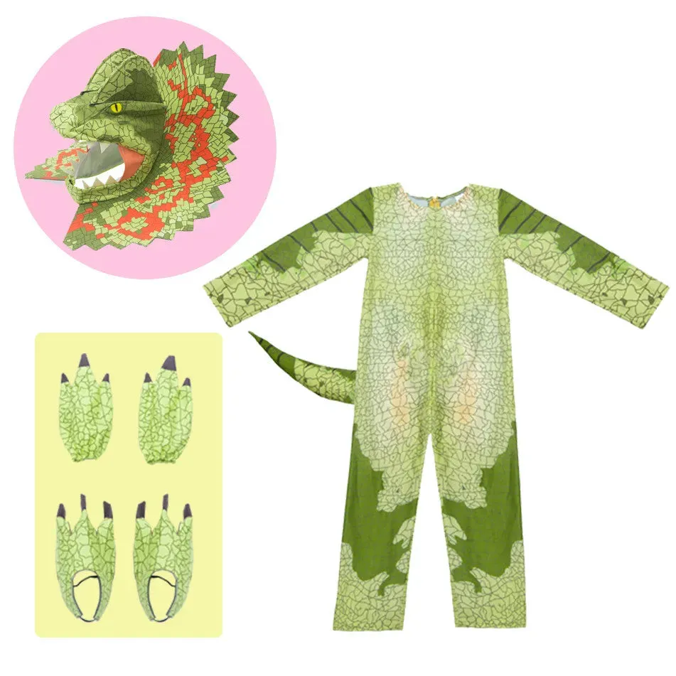 Christmas Boys Girls Triceratops Cosplay Set Children Jumpsuit Halloween Carnival Props Purim Party Dinosaur Costumes