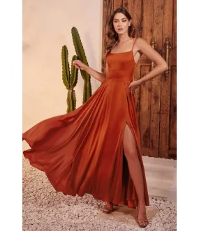 Cinderella Divine Sienna Satin A Line Bridesmaid Dress