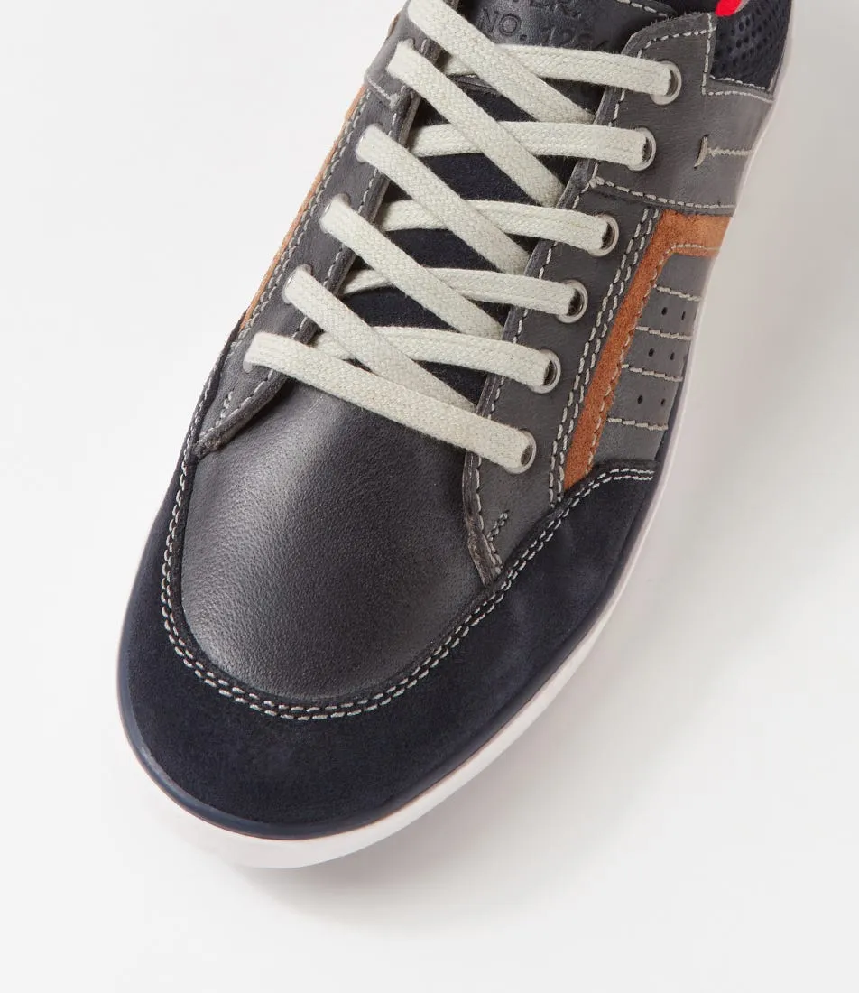 COLORADO Jest Navy Leather Sneakers