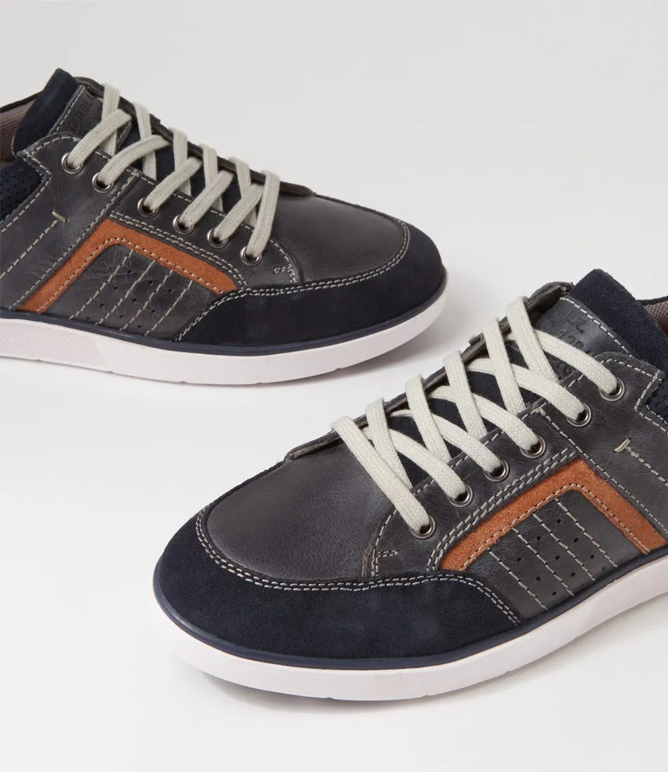 COLORADO Jest Navy Leather Sneakers