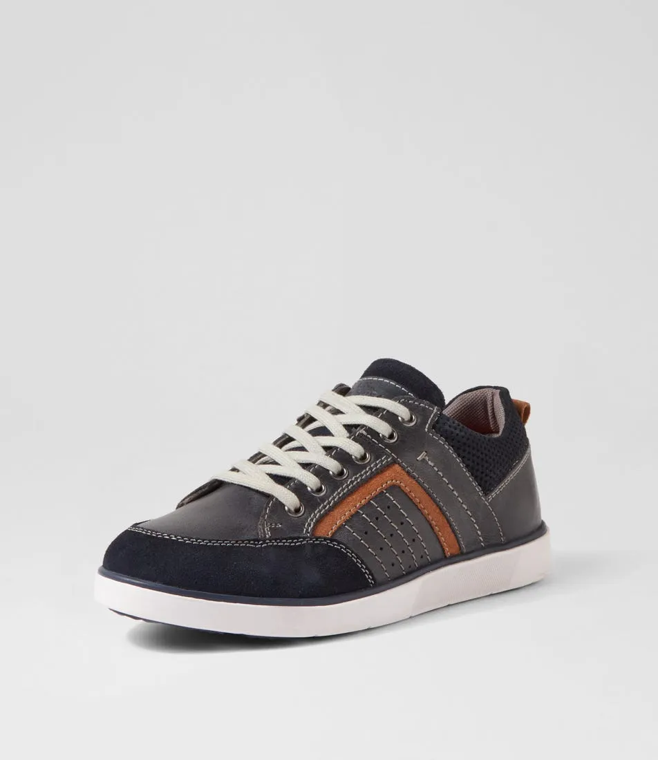 COLORADO Jest Navy Leather Sneakers