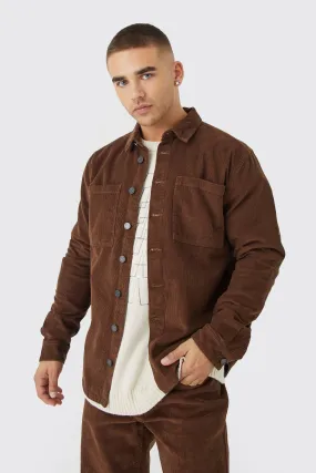 Cord Cargo Shirt Jacket