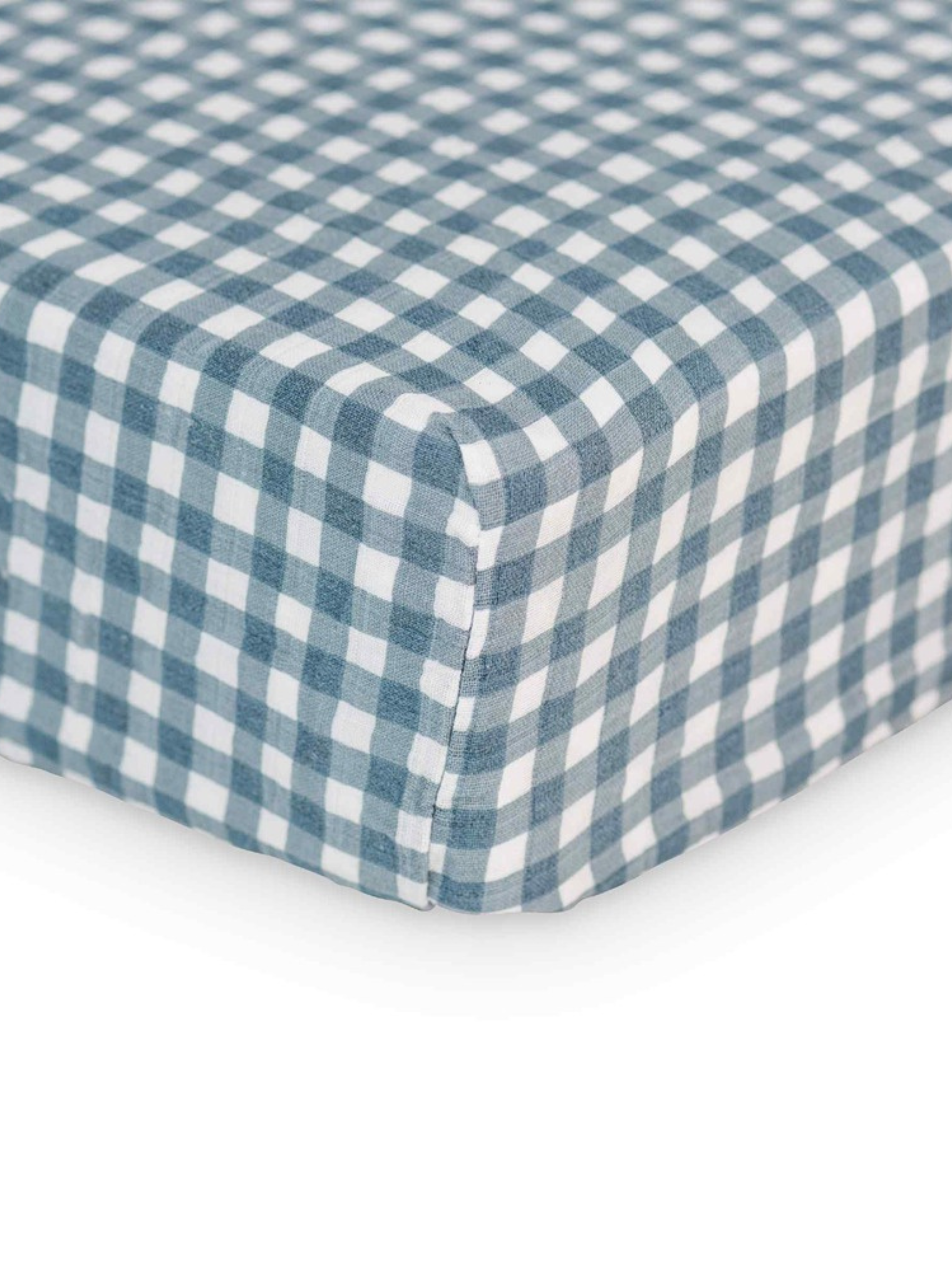 Crib Sheet - Navy Gingham