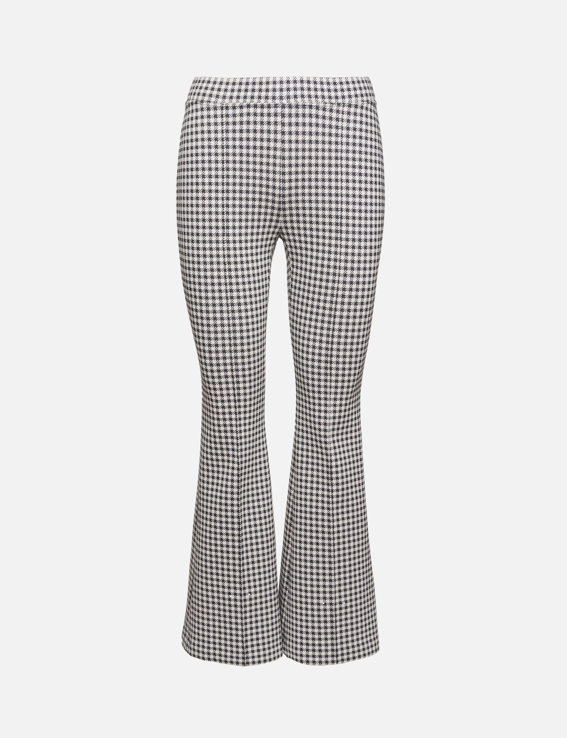 Cropped Gingham Flare Pant