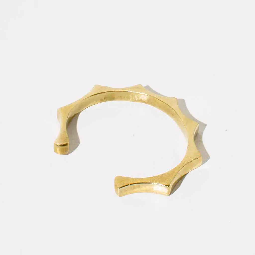 Crown Adjustable Bracelet - Brass