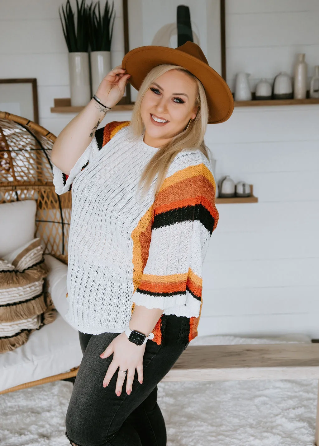 Curvy Marla Striped Sweater FINAL SALE