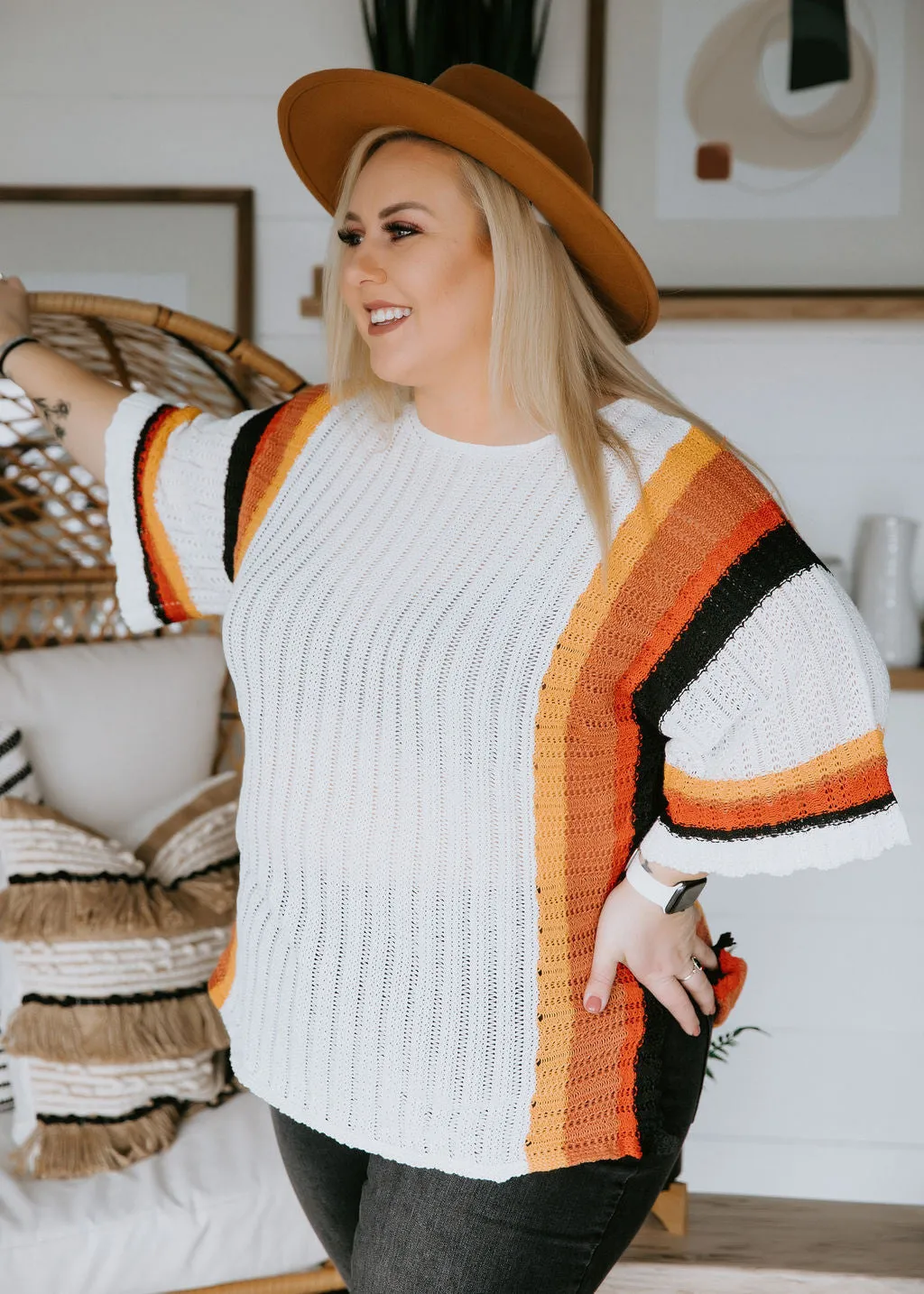 Curvy Marla Striped Sweater FINAL SALE